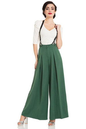 Laura Green 40s Style Trousers-Voodoo Vixen-Dark Fashion Clothing