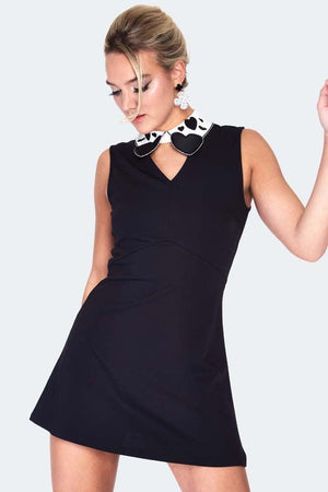 Madison Heart-Collar Dress-Voodoo Vixen-Dark Fashion Clothing