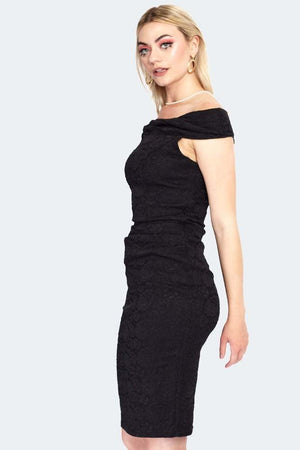 Maisie Paisley Pencil Dress-Voodoo Vixen-Dark Fashion Clothing