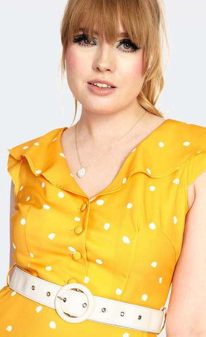 Midi Flare Dress with Statement Jewelry