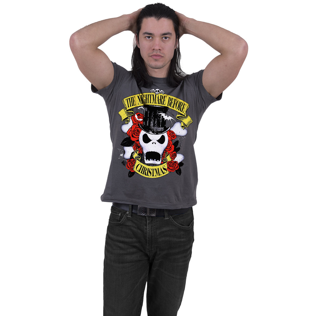 Nightmare Before Christmas - Top Hat Jack - T-Shirt Charcoal
