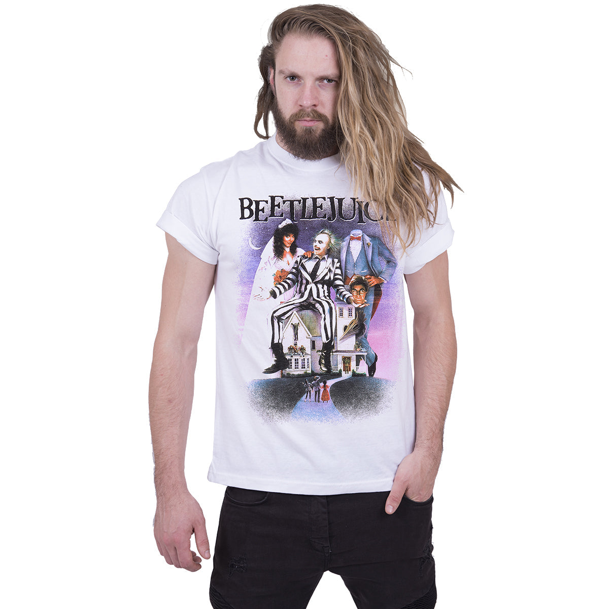 Beetlejuice - Poster White - Front Print t-Shirt White