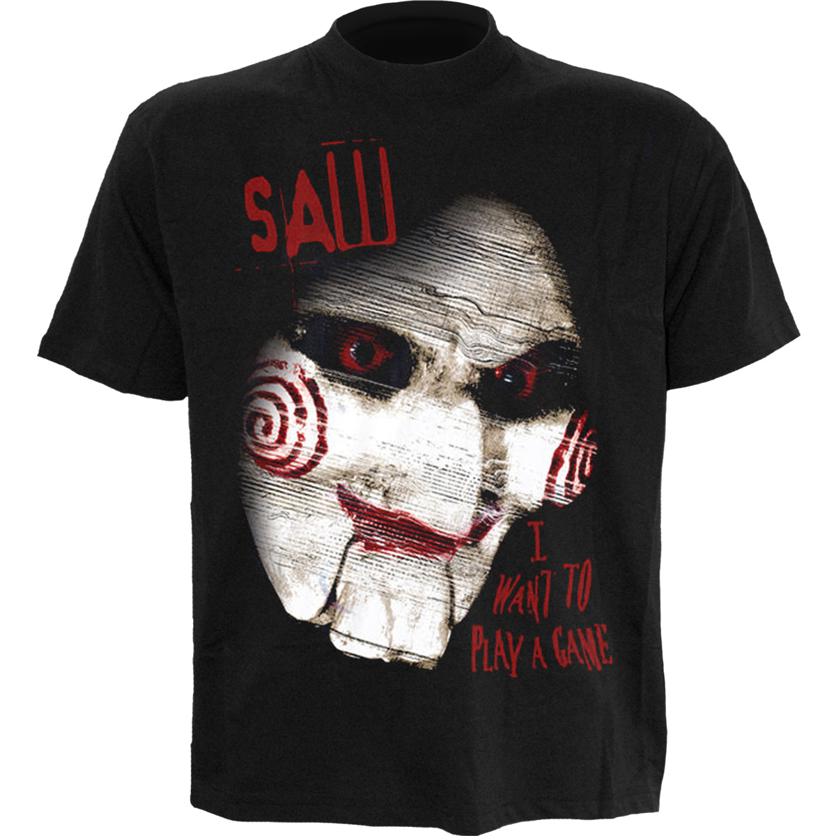 Saw - Close Up - Front Print t-Shirt Black