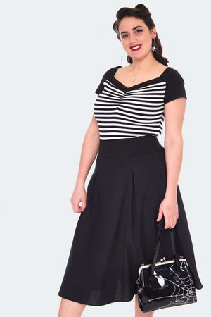 Retro Flare Skirt-Voodoo Vixen-Dark Fashion Clothing