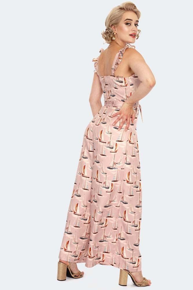 Sail Away Jumpsuit-Voodoo Vixen-Dark Fashion Clothing