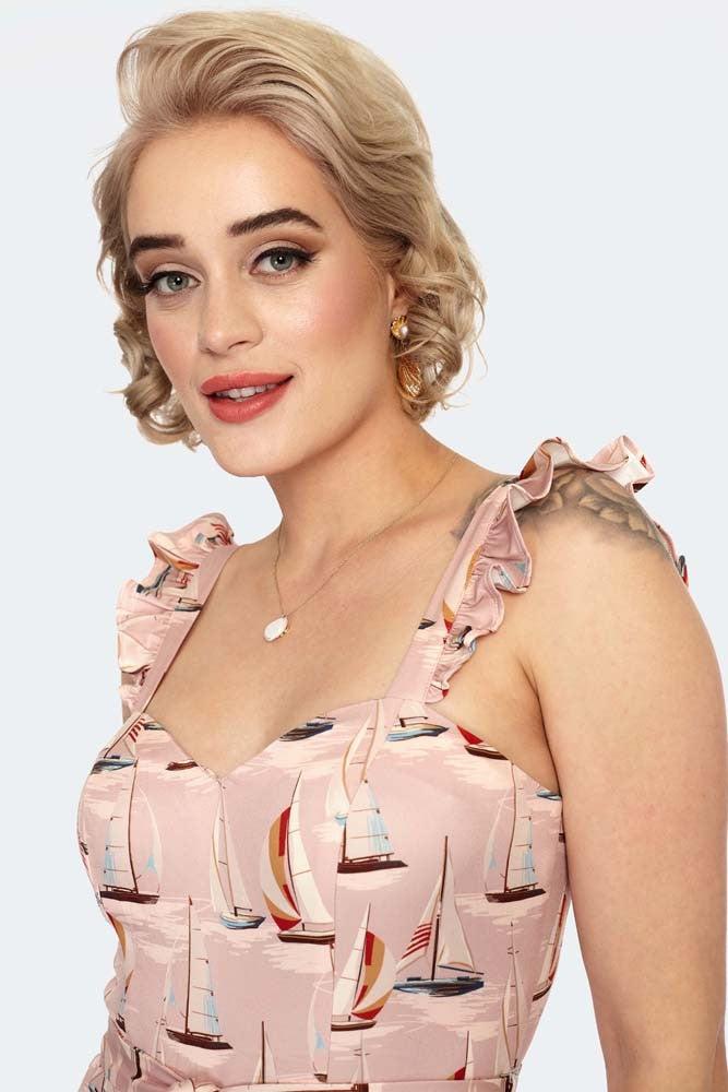 Sail Away Jumpsuit-Voodoo Vixen-Dark Fashion Clothing