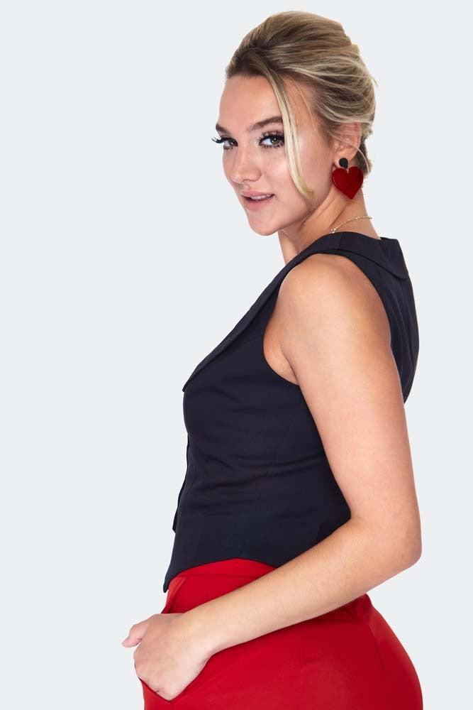 Scoop Neck Vest-Voodoo Vixen-Dark Fashion Clothing