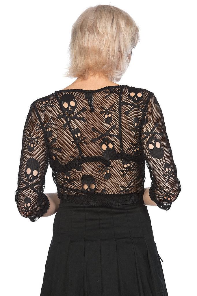 Skull Crop Top-Banned-Dark Fashion Clothing