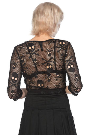 Skull Crop Top-Banned-Dark Fashion Clothing