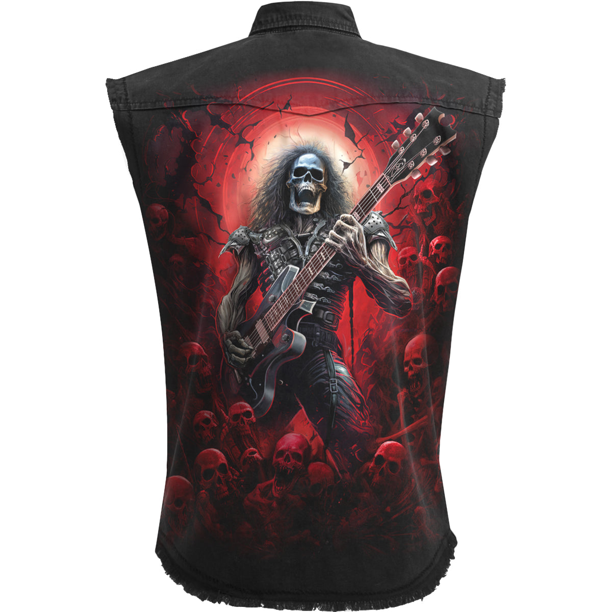 Tomb of Rock - Sleeveless Stone Washed Worker Black