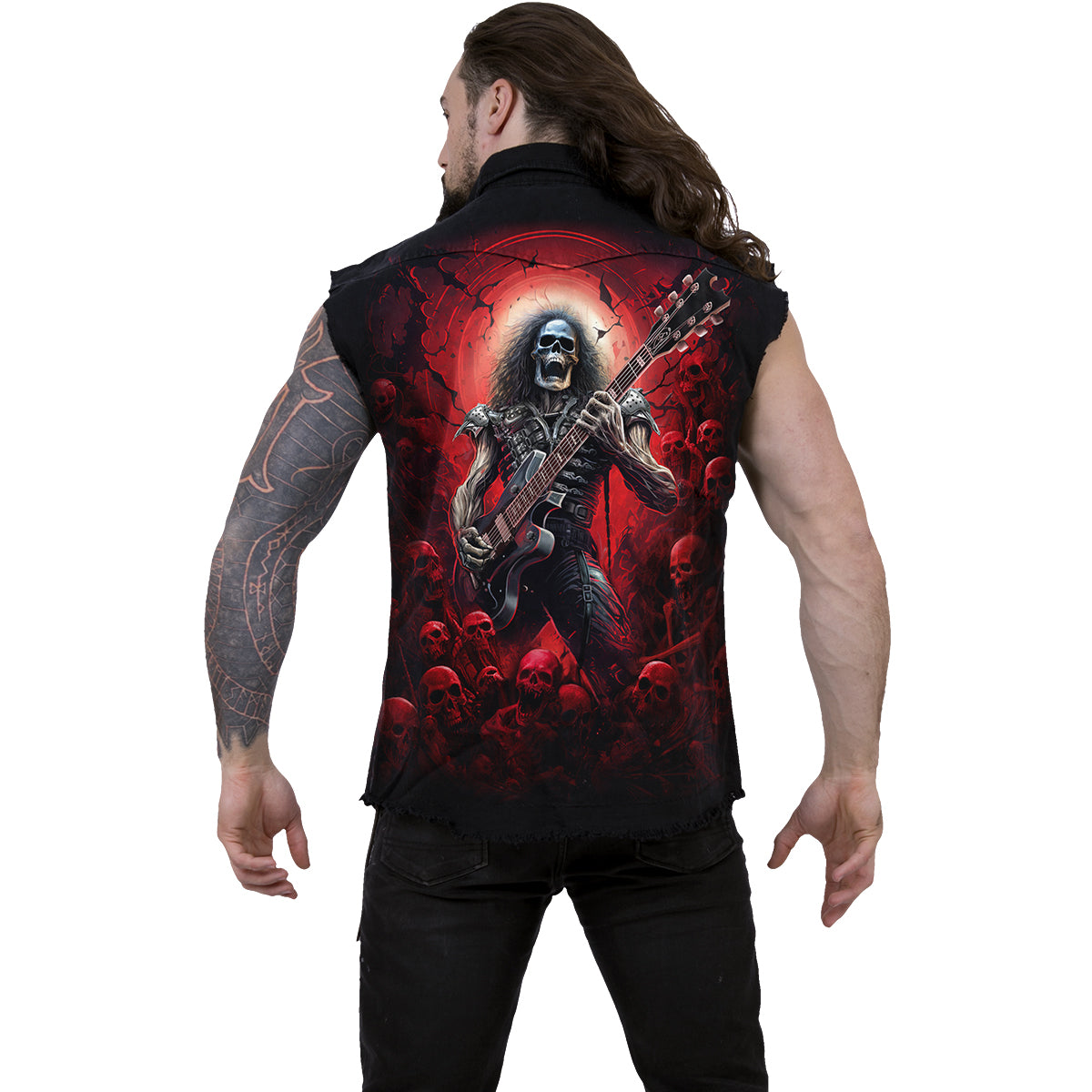 Tomb of Rock - Sleeveless Stone Washed Worker Black