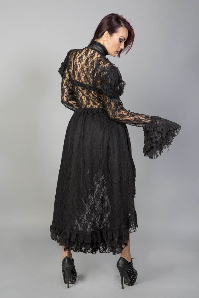 Valentina Victorian Gothic Jacket In Lace-Burleska-Dark Fashion Clothing