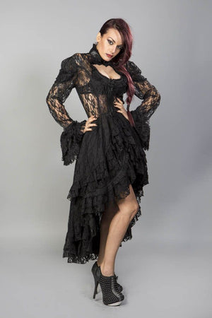 Valentina Victorian Gothic Jacket In Lace-Burleska-Dark Fashion Clothing