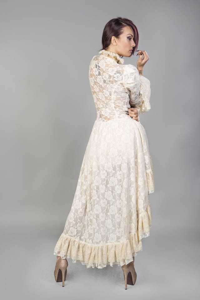 Valentina Victorian Gothic Jacket In Lace-Burleska-Dark Fashion Clothing