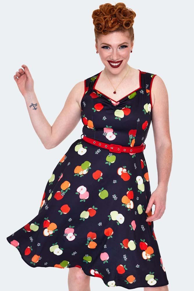 50s Apple Flare Dress