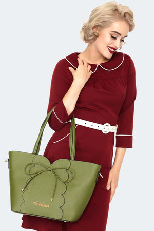 Bow Front Salloped Shopper Bag