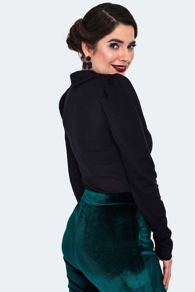 Purple Cut Out Top With Collar