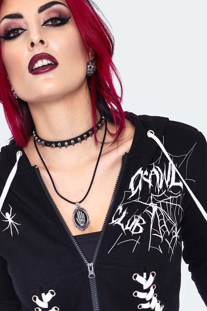 Spider Web Printed Hoodie