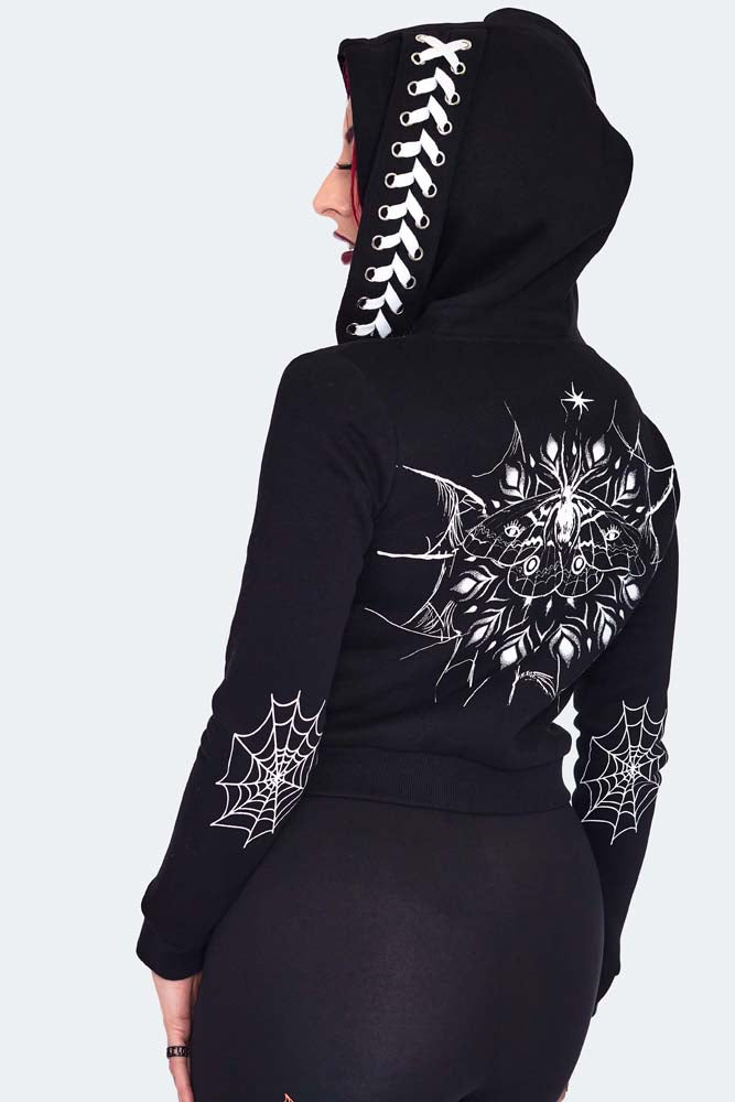 Spider Web Printed Hoodie