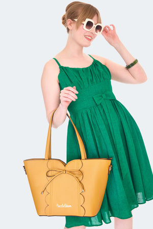 Bow Front Salloped Shopper Bag