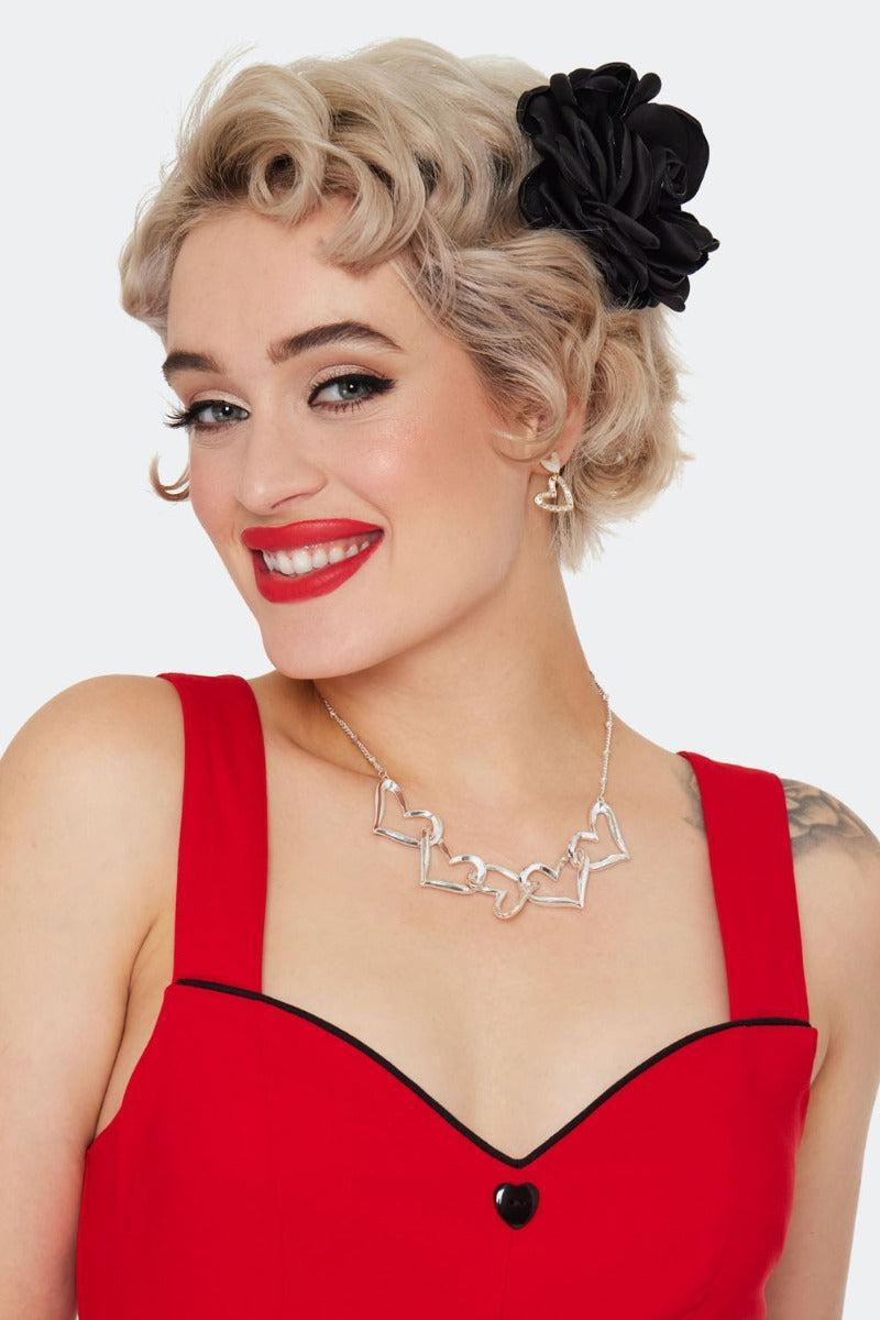 Rose Flower Hairpin Brooch