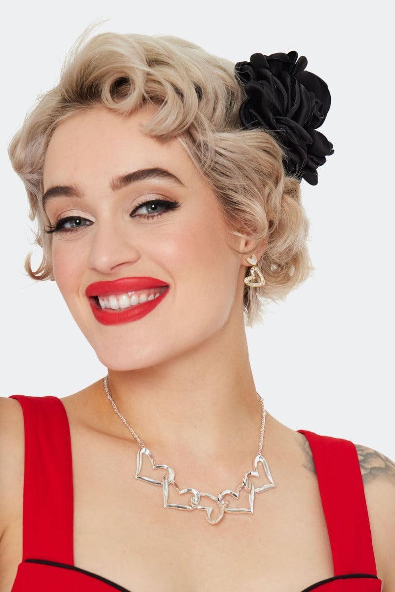 Rose Flower Hairpin Brooch