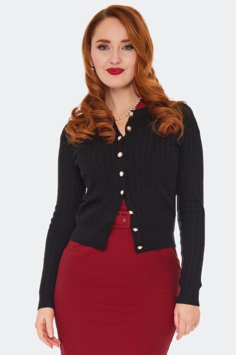 Pearl Button Textured Cardigan