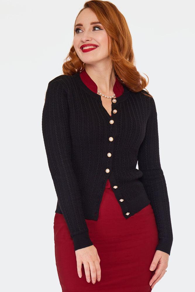 Pearl Button Textured Cardigan