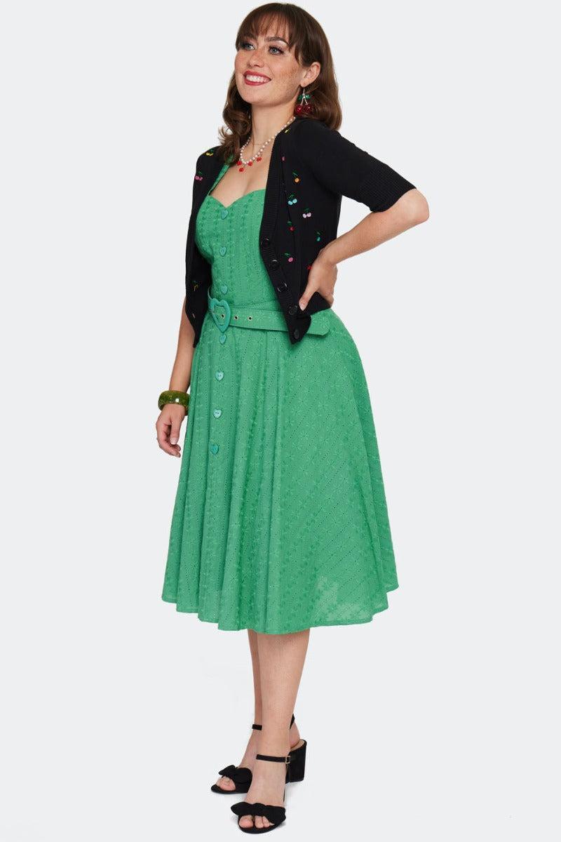 Rainbow Cherry Embroidered Cardigan