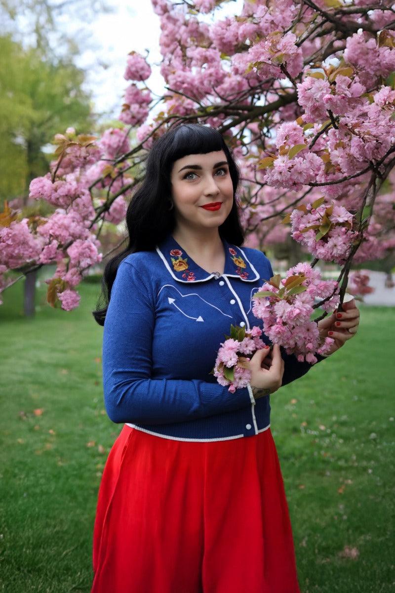 Western Floral Embroidery Cardigan