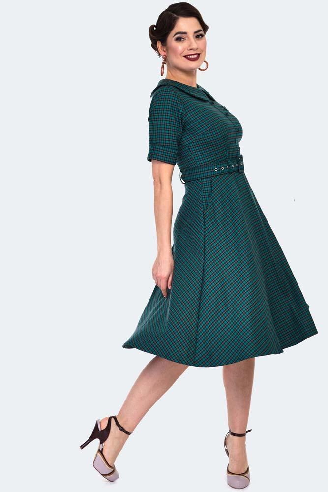 Check Midi Shirt Dress