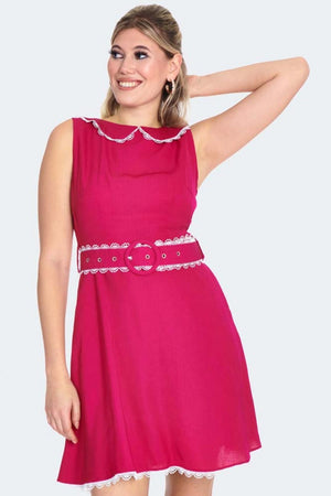 Collared Sleeveless 60s Dress