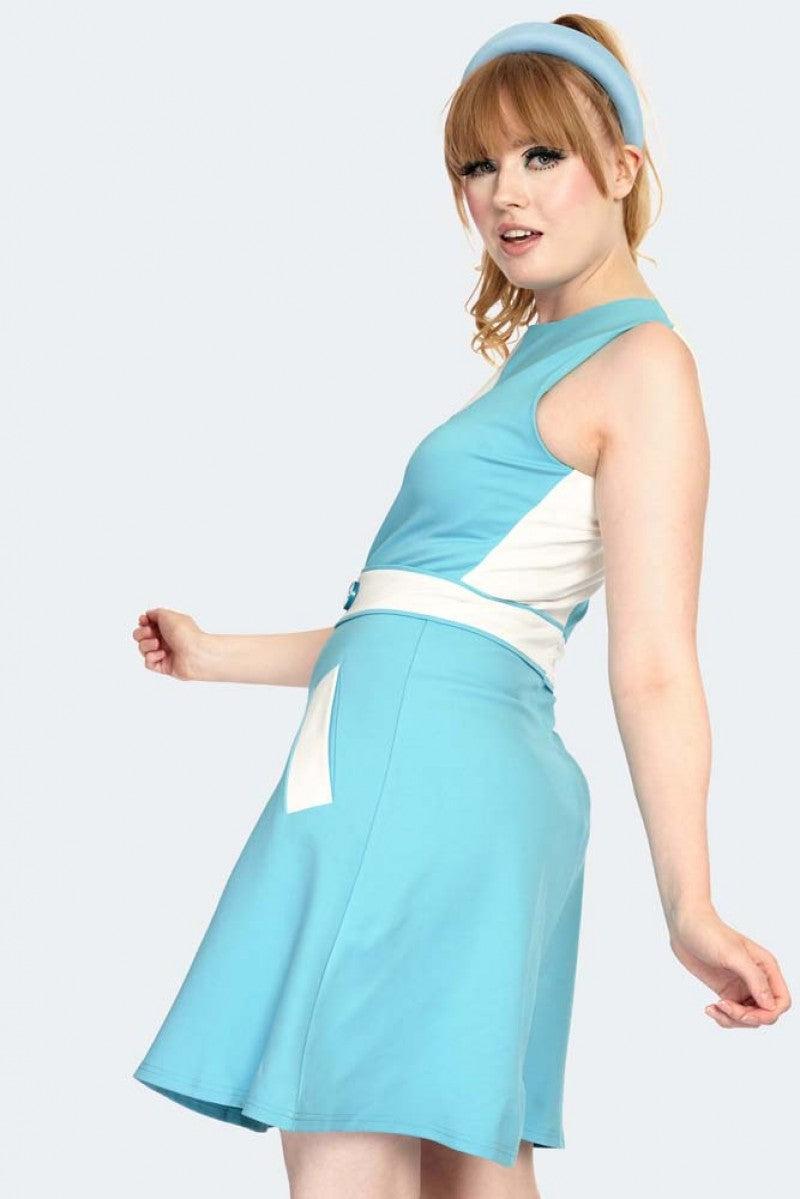 Contrast Panel 60s Dress