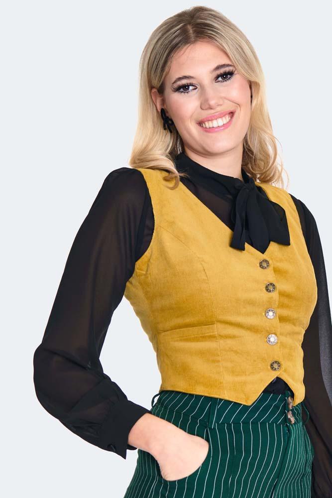 Corduroy Button Up Vest