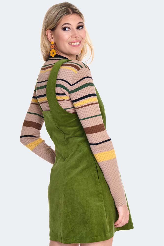 Corduroy Overall Button Skirt