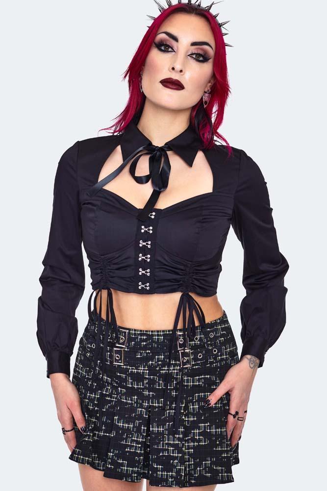 Cut Out Hook And Eye Shirt