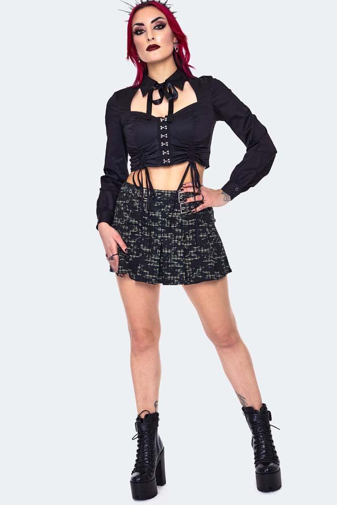 Cut Out Hook And Eye Shirt