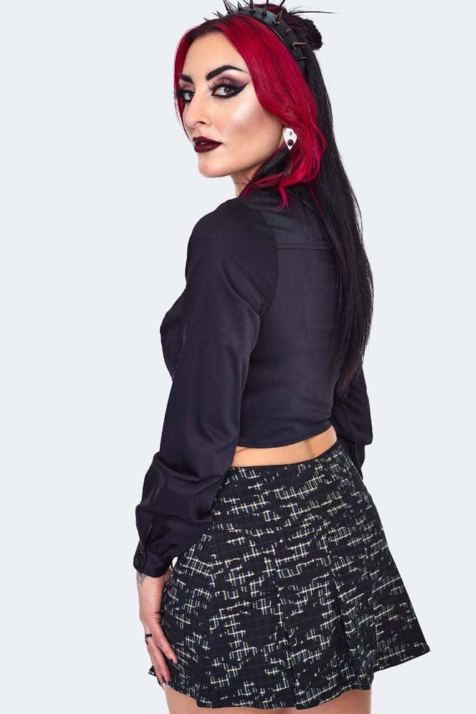 Cut Out Hook And Eye Shirt