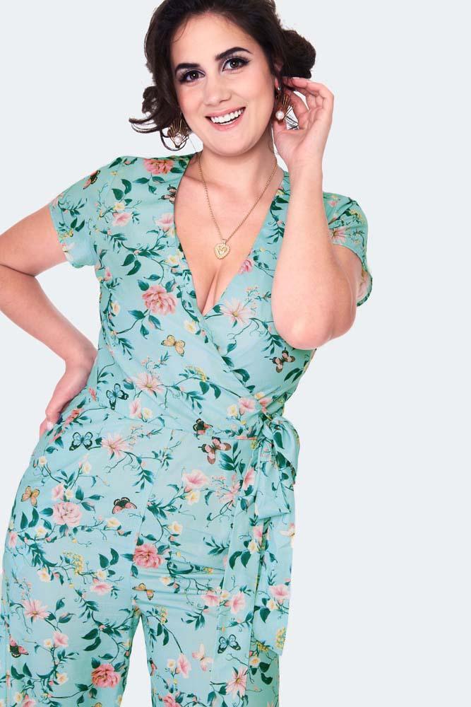 Butterfly V Neck Jumpsuit