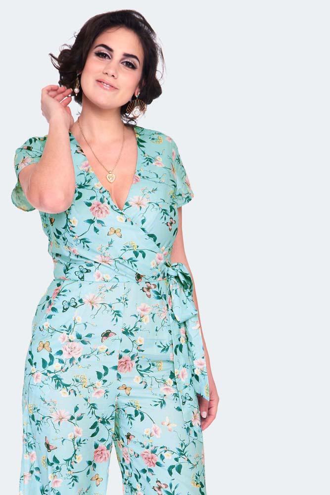 Butterfly V Neck Jumpsuit