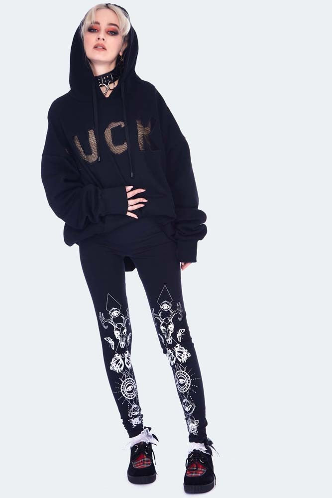 Deer Skull Printed Leggings