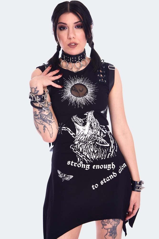 Barbaric Print Goth Dress