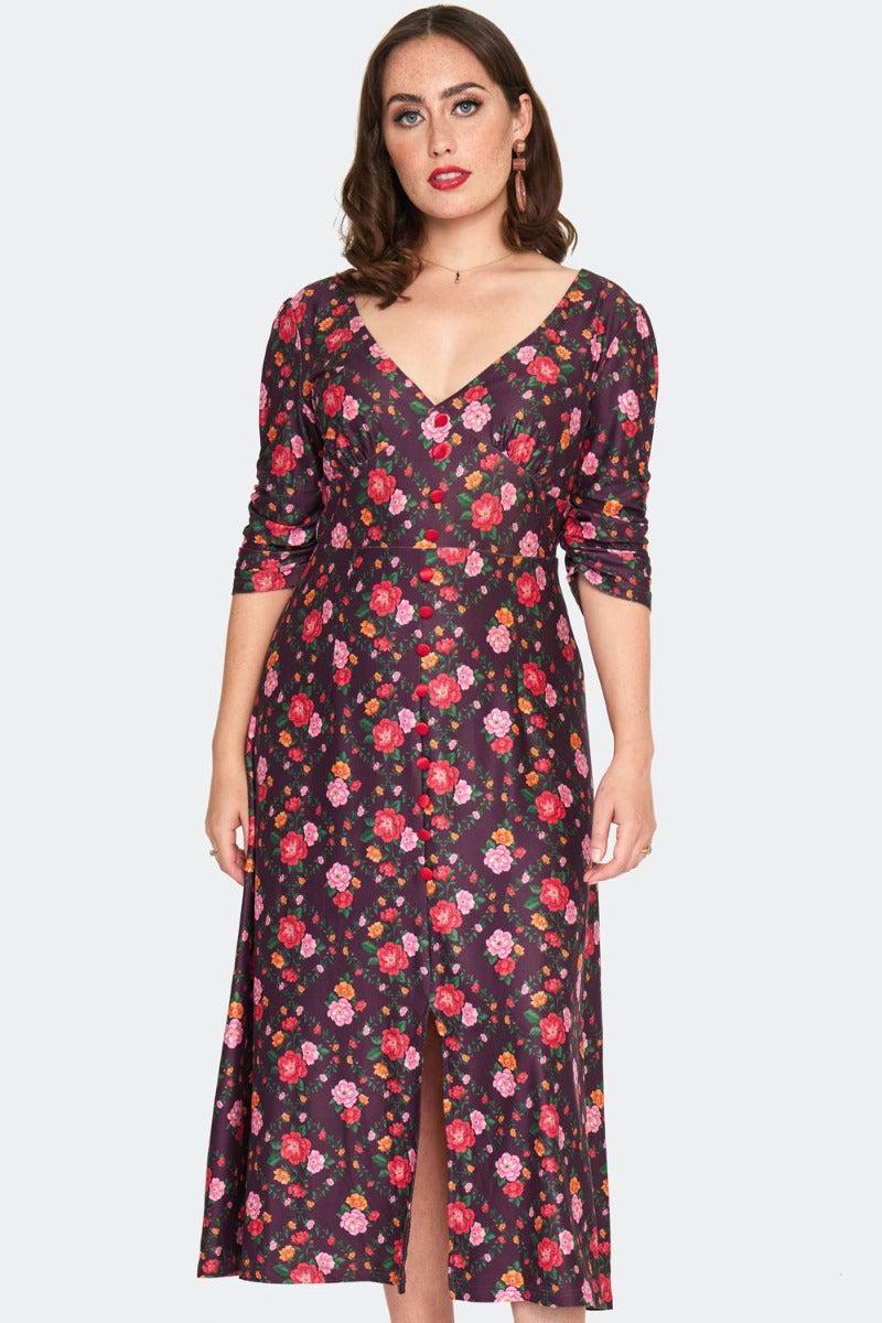 Floral Print Midi Dress