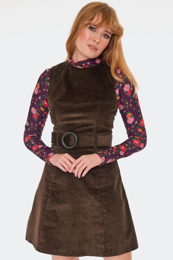 60s Corduroy Mini Dress