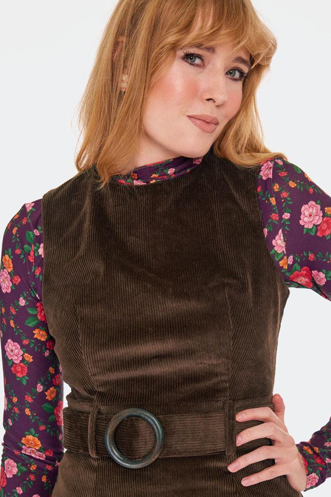 60s Corduroy Mini Dress