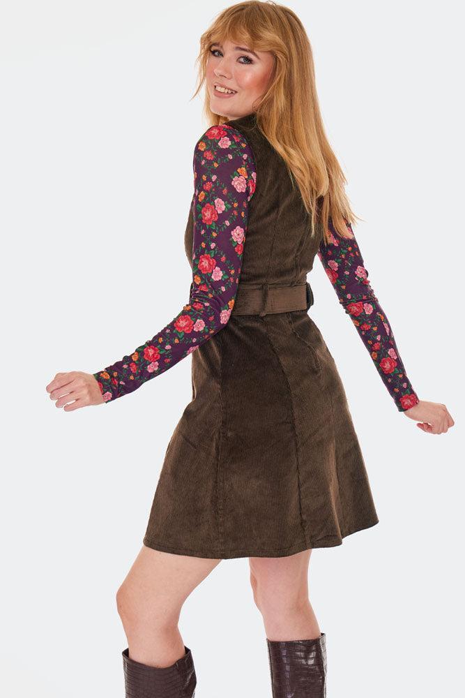 60s Corduroy Mini Dress by Voodoo Vixen - Dark Fashion Clothing 60s Corduroy Mini Dress by Voodoo Vixen - Dark Fashion Clothing