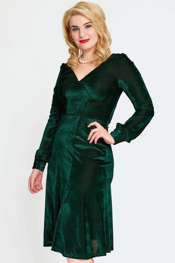 Voodoo Vixen Velvet Dress Shop Voodoo Vixen Green Velvet Dress Sale Make  You Melt Velvet Fit