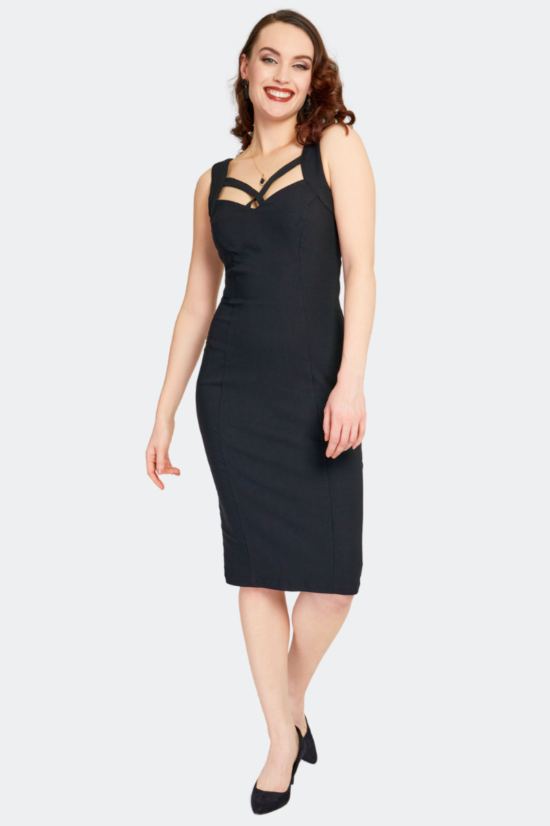 Cross Strap Detail Flare Dress