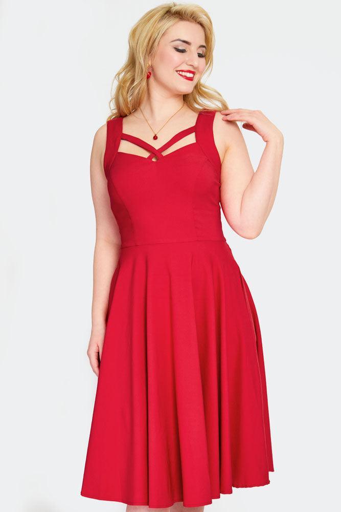 Cross Strap Detail Flare Dress