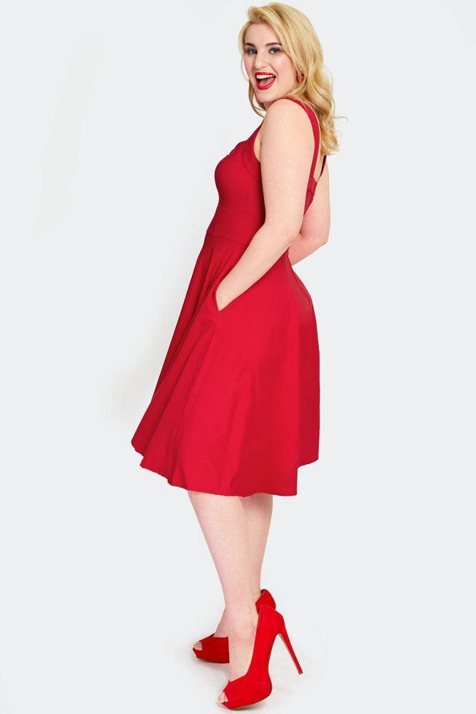 Cross Strap Detail Flare Dress